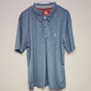 Toes on the Nose Surf Polo Shirt Men’s XL Blue Performance Casual Beach Shirt